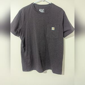 Carhartt Men's Heather Gray (Purple) Pocket T-Shirt XL Loose Fit Workwear